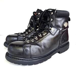 Harley-Davidson® Dipstick Leather Biker Boots | Soft Grunge Moto Heritage Style